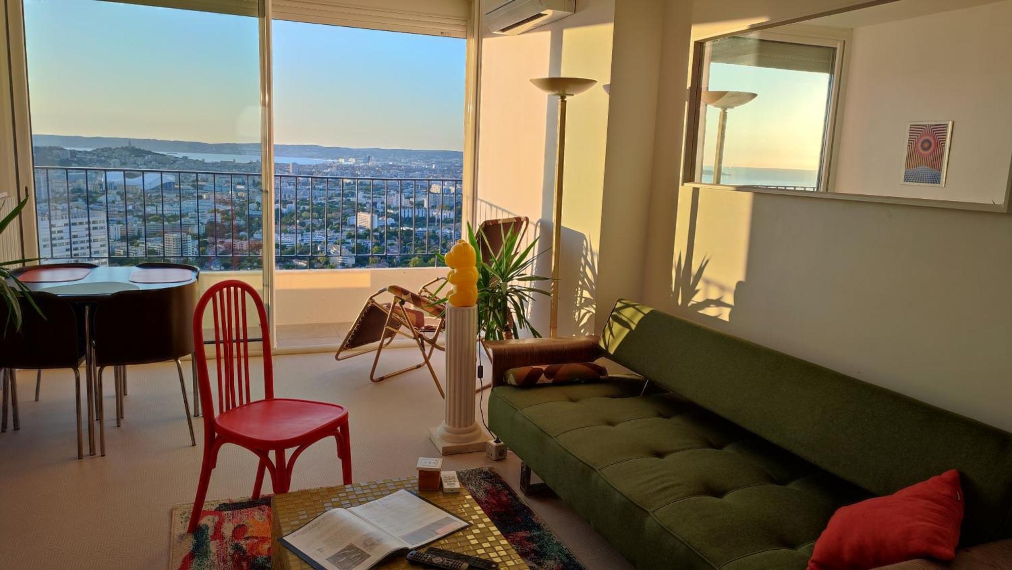 Ferienwohnung Panoramic View Of Marseille For Two Exterior foto